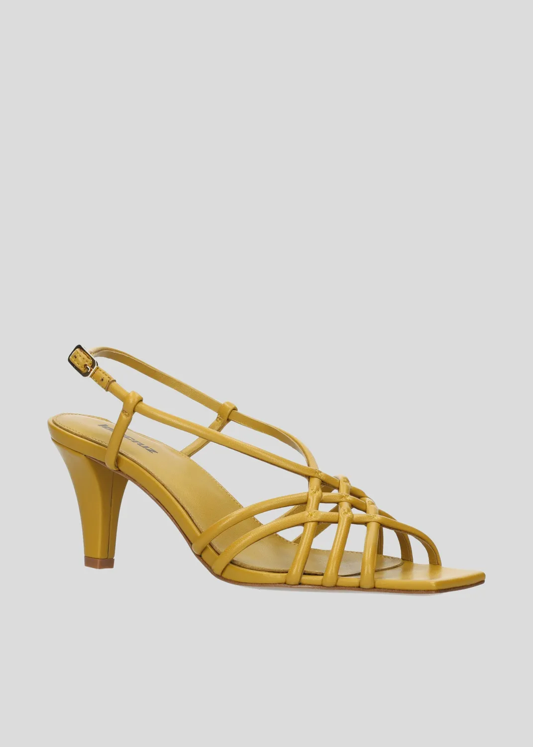 Lola Cruz Bridgette Sandal 75 sandales talon moutarde 7,5 cm