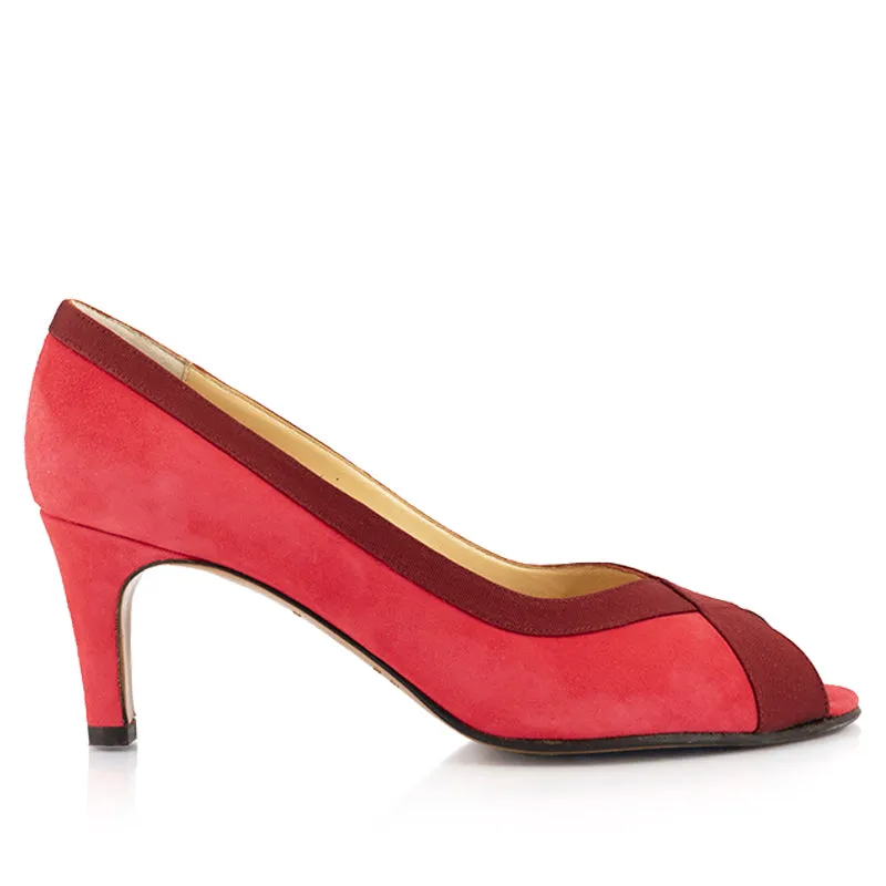 Bégum Paris Gilda escarpins coquelicot ouvert 5,5 cm