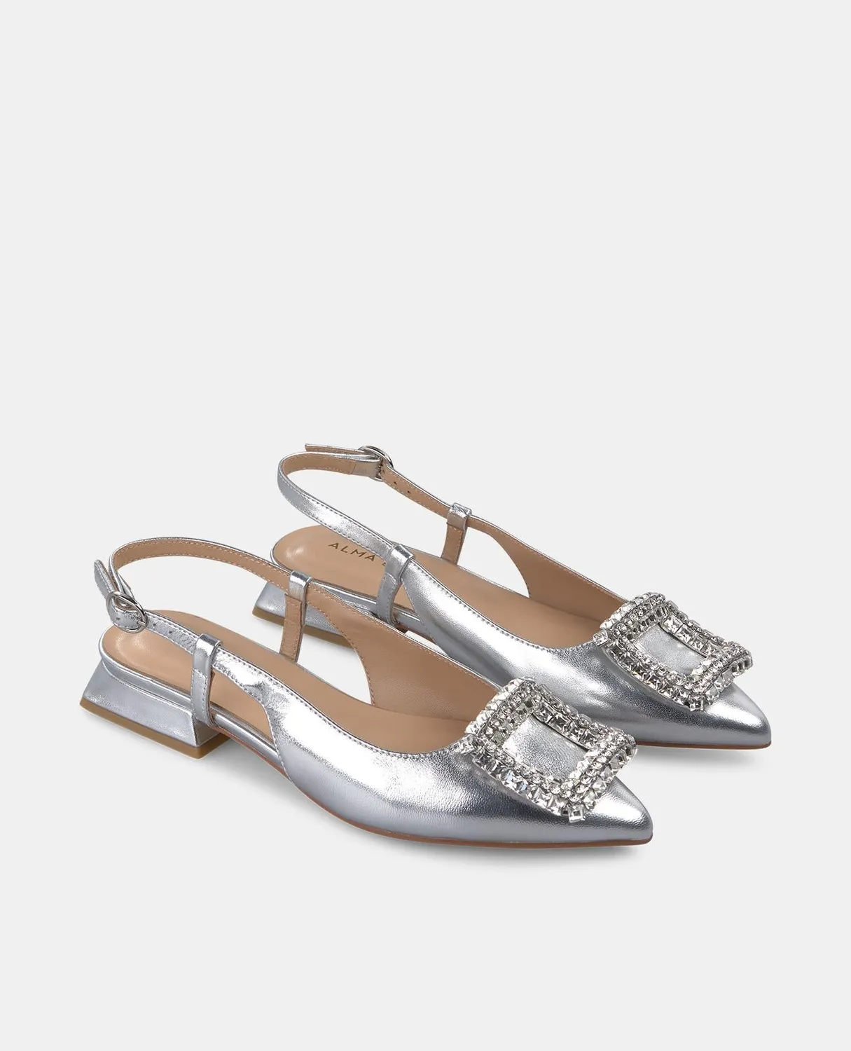 Alma en Pena V250480 ballerines argenté cuir pointure 35-42