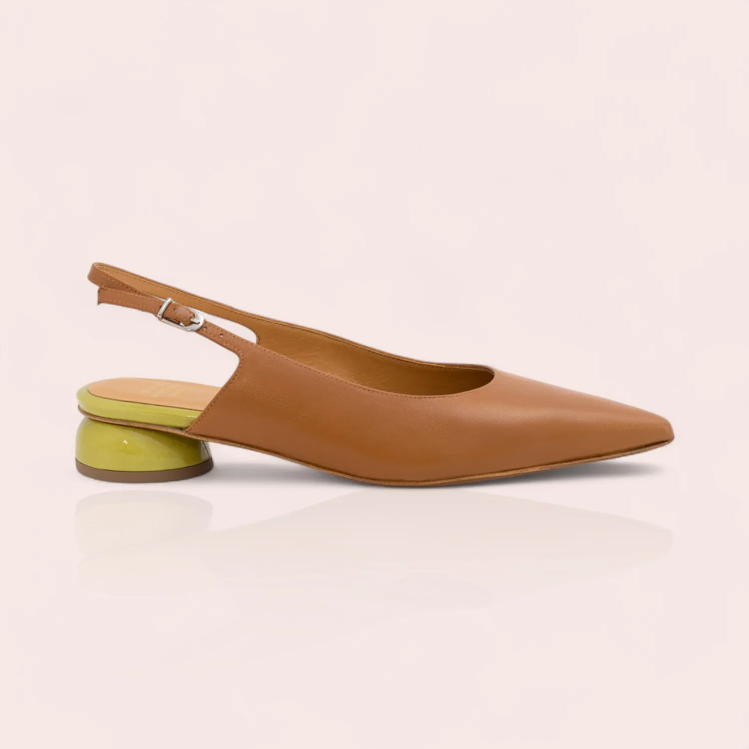 Karine Arabian SILVA slingback cuir noir talon 30mm