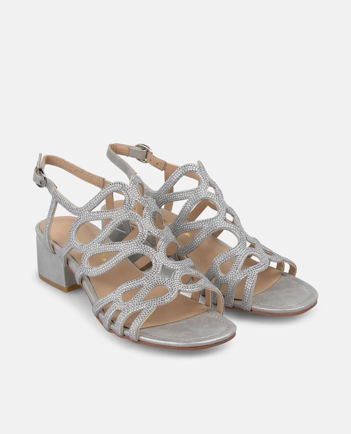 Alma en Pena V2550946 sandales strass argenté 6 cm