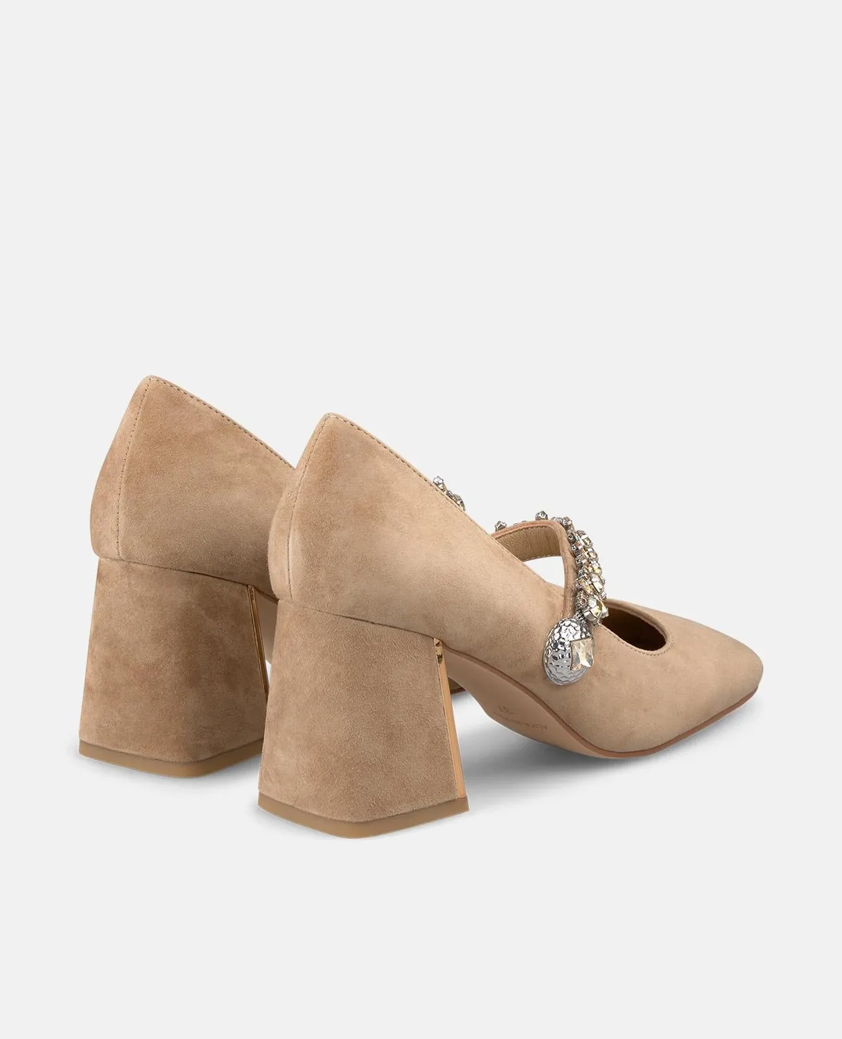 Alma en Pena I250303 escarpins camel strass talon 7 cm