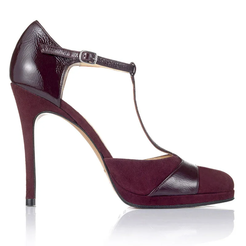 Bégum Paris Rêve escarpins grenat talon 10,5 cm