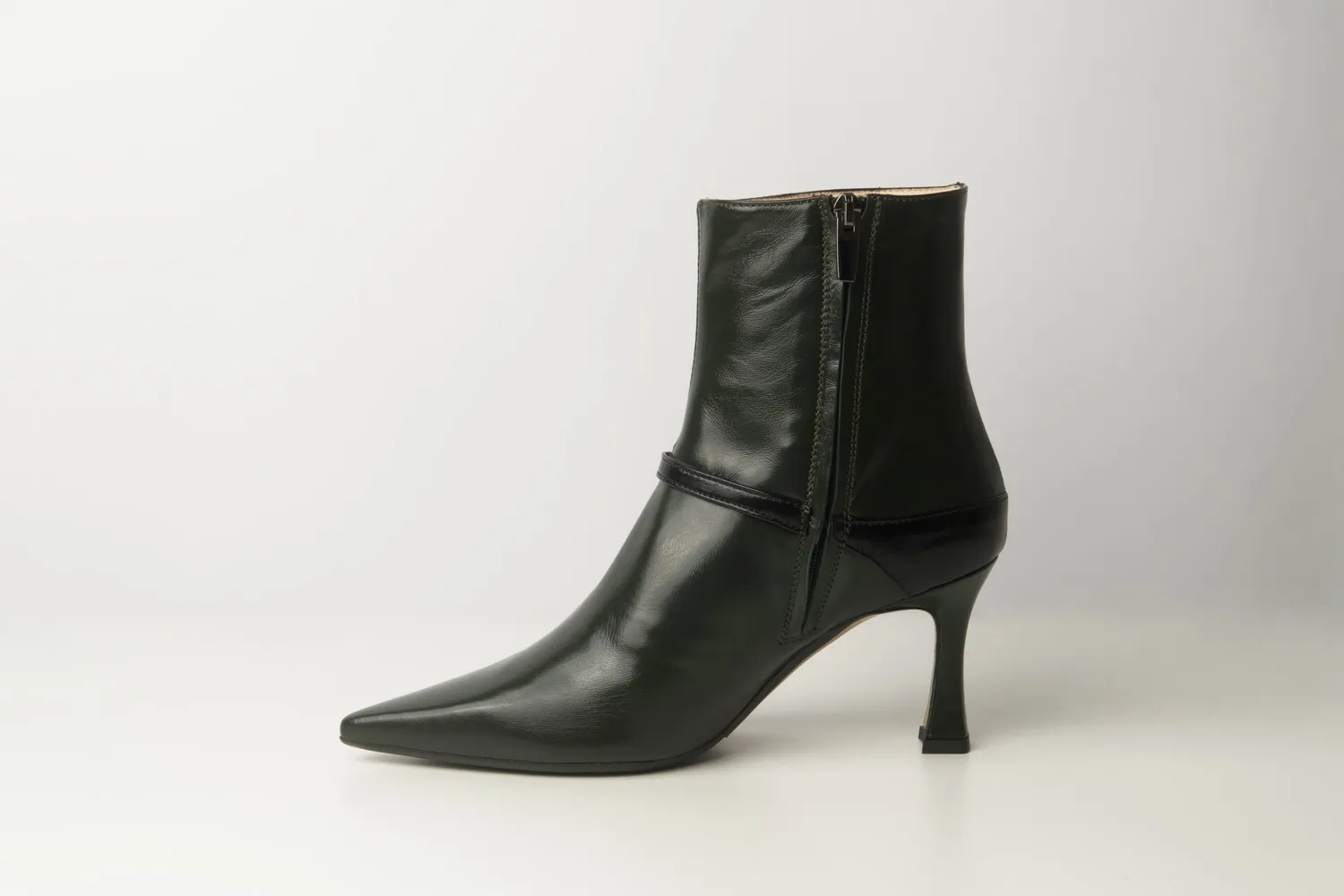 Matteo Pitti Penny bottine vert bosco boucles