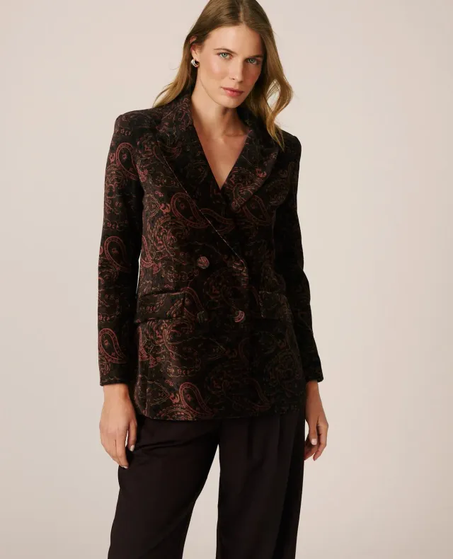 Alma en Pena I26CL1000 blazer velours marron paisley