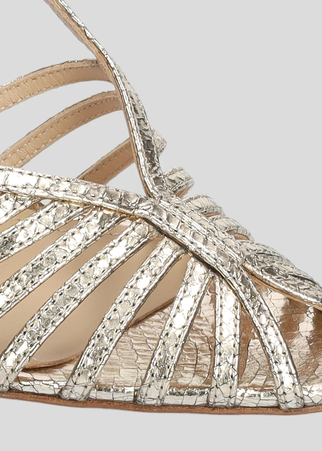 Lola Cruz Ágata Sandal 95 sandales platine cuir