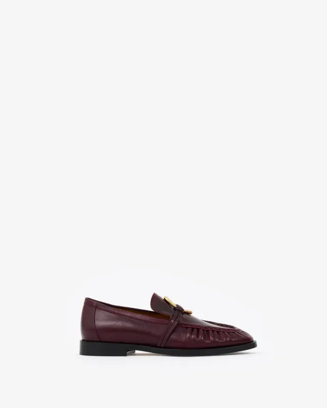 Mi/Mai Orso Burgundy Melt mocassins cuir bordeaux bijou