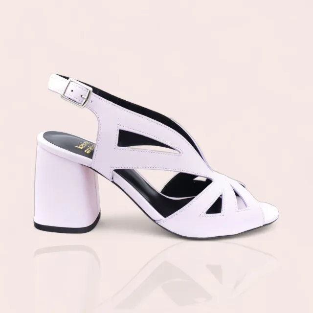 Karine Arabian JANE sandale cuir lilas talon 80 mm
