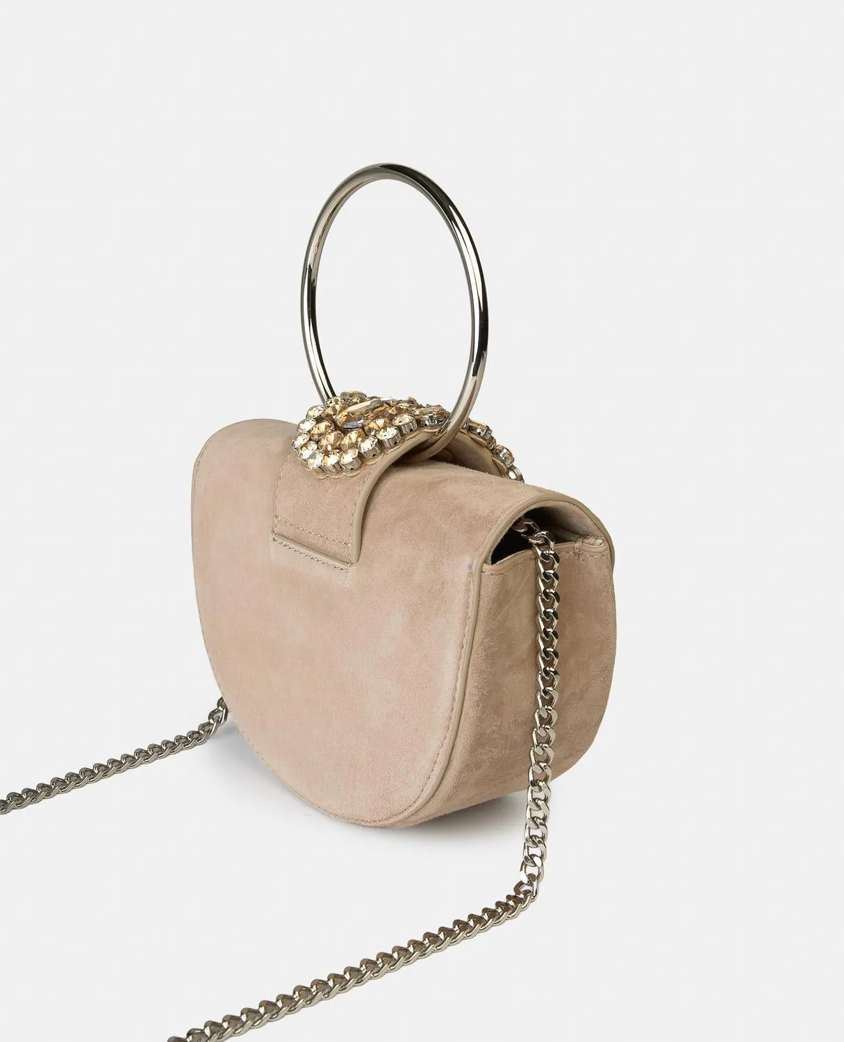 Alma en Pena BG100 sac demi-lune cuir vison chaîne