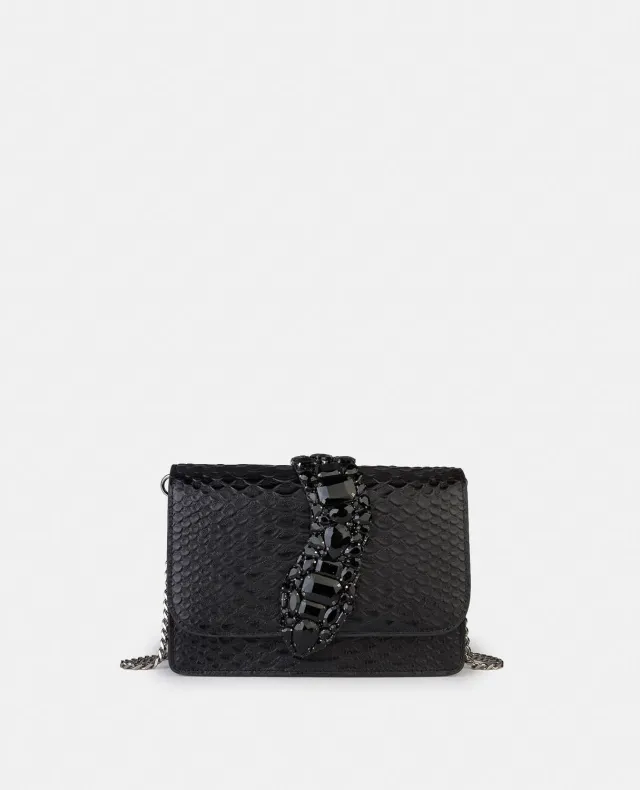 ALMA EN PENA BG104 sac bandoulière cuir noir serpent