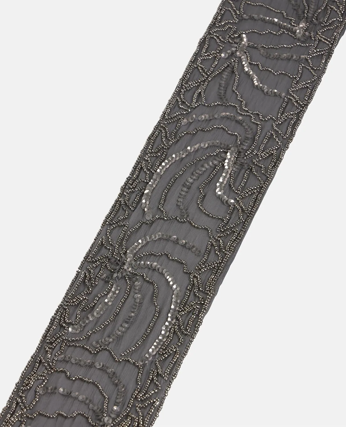 Alma en Pena I25AC102 foulard gaze gris perles 10x200 cm