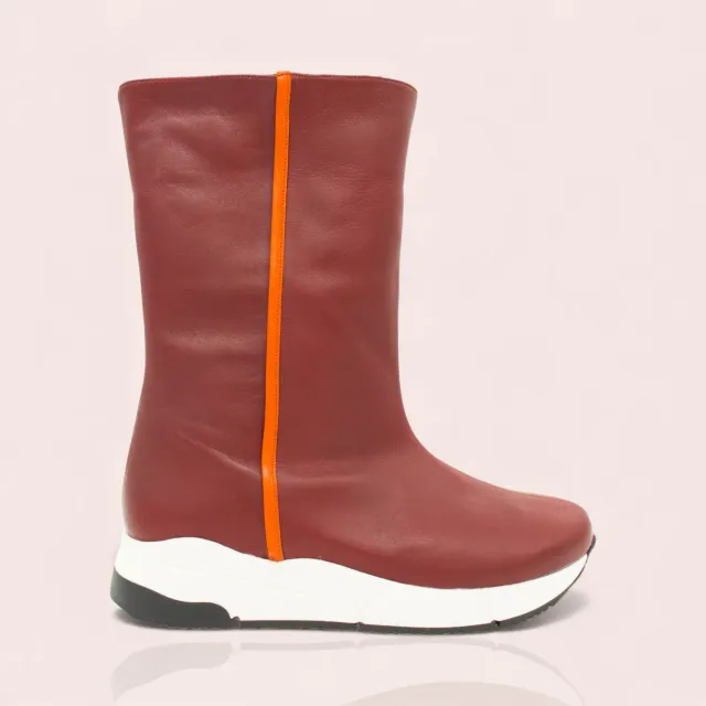 Karine Arabian SNEARO bottes femme cuir noir liseré