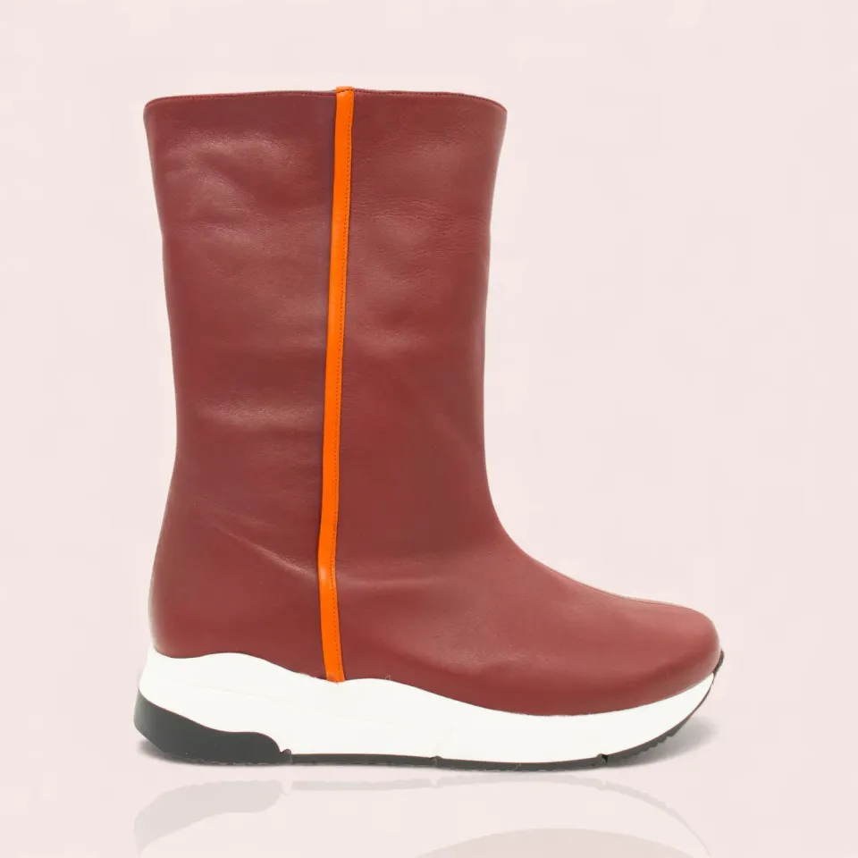 Karine Arabian SNEARO bottes femme cuir noir liseré