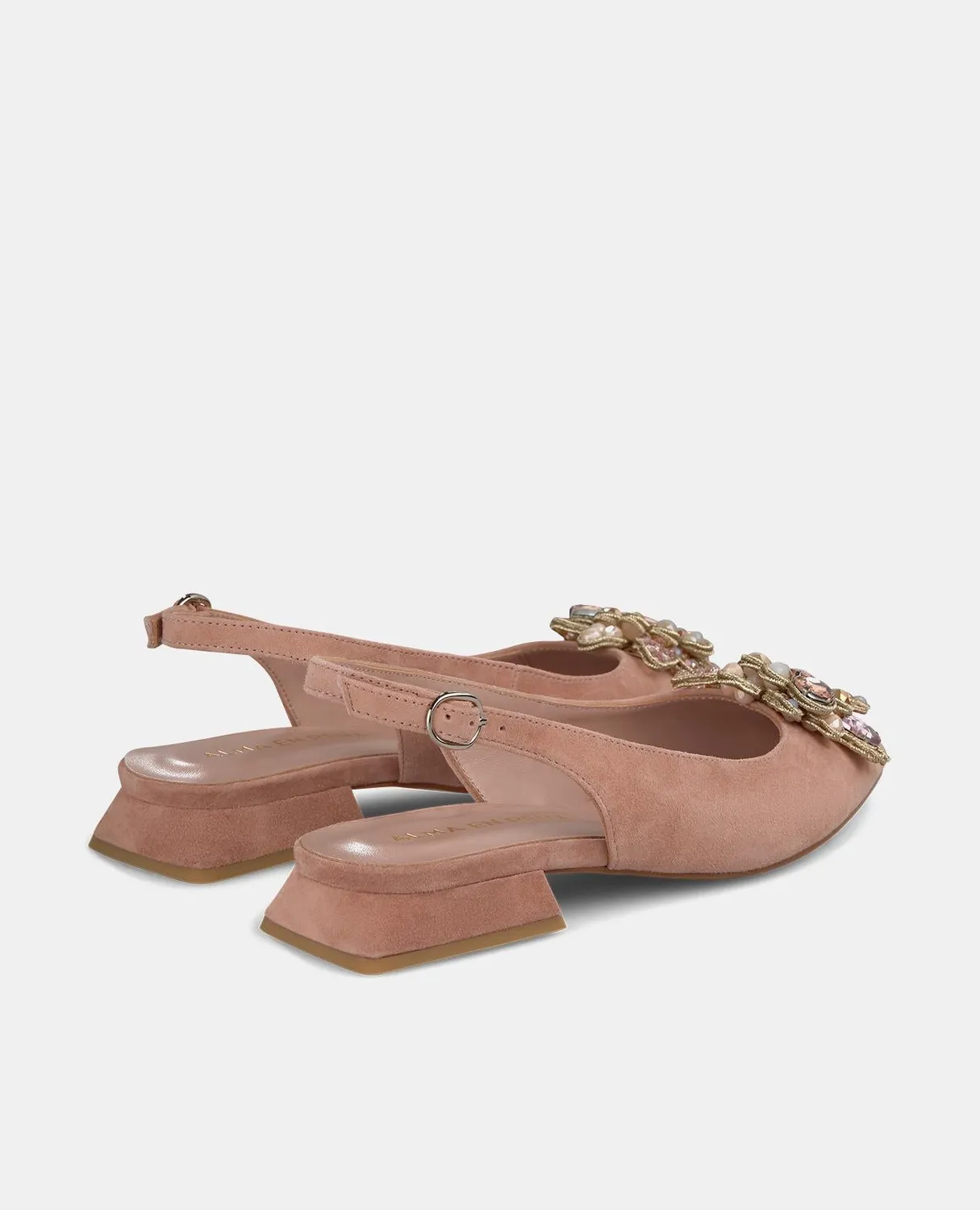 Alma en Pena V240361 escarpins plats rose fleur