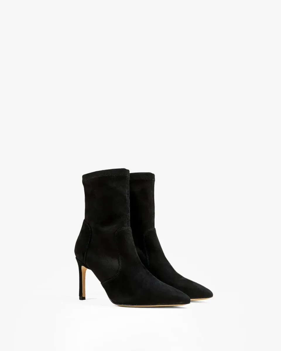 Mi/Mai Ophelia Black bottines noir daim bout pointu
