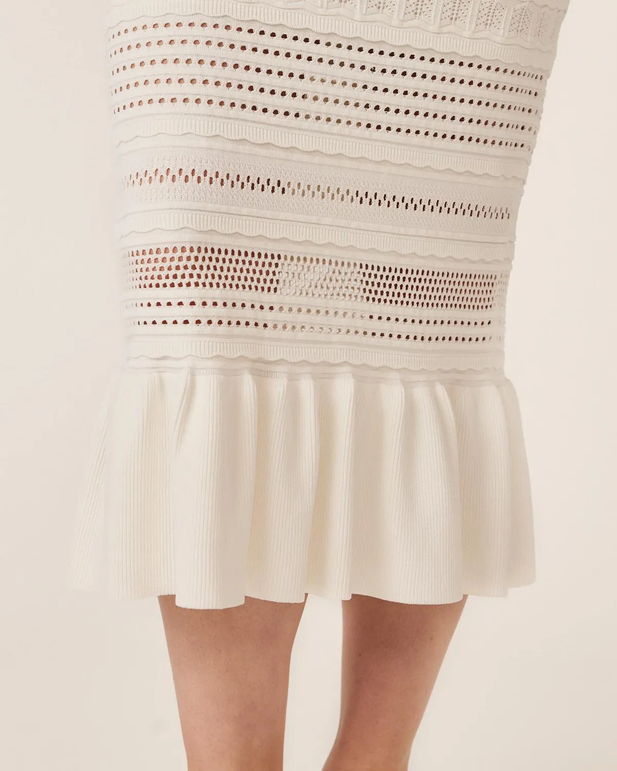 Alma en Pena V26CL0208 robe longue blanche maille