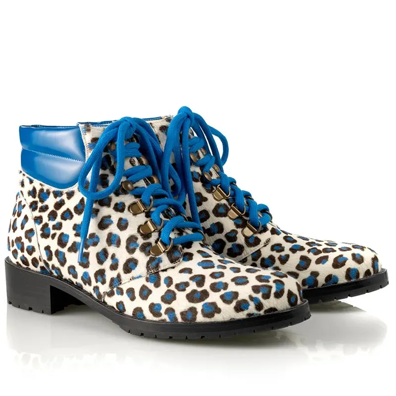 Bégum Paris Oslo pony bottine bleu fourrée
