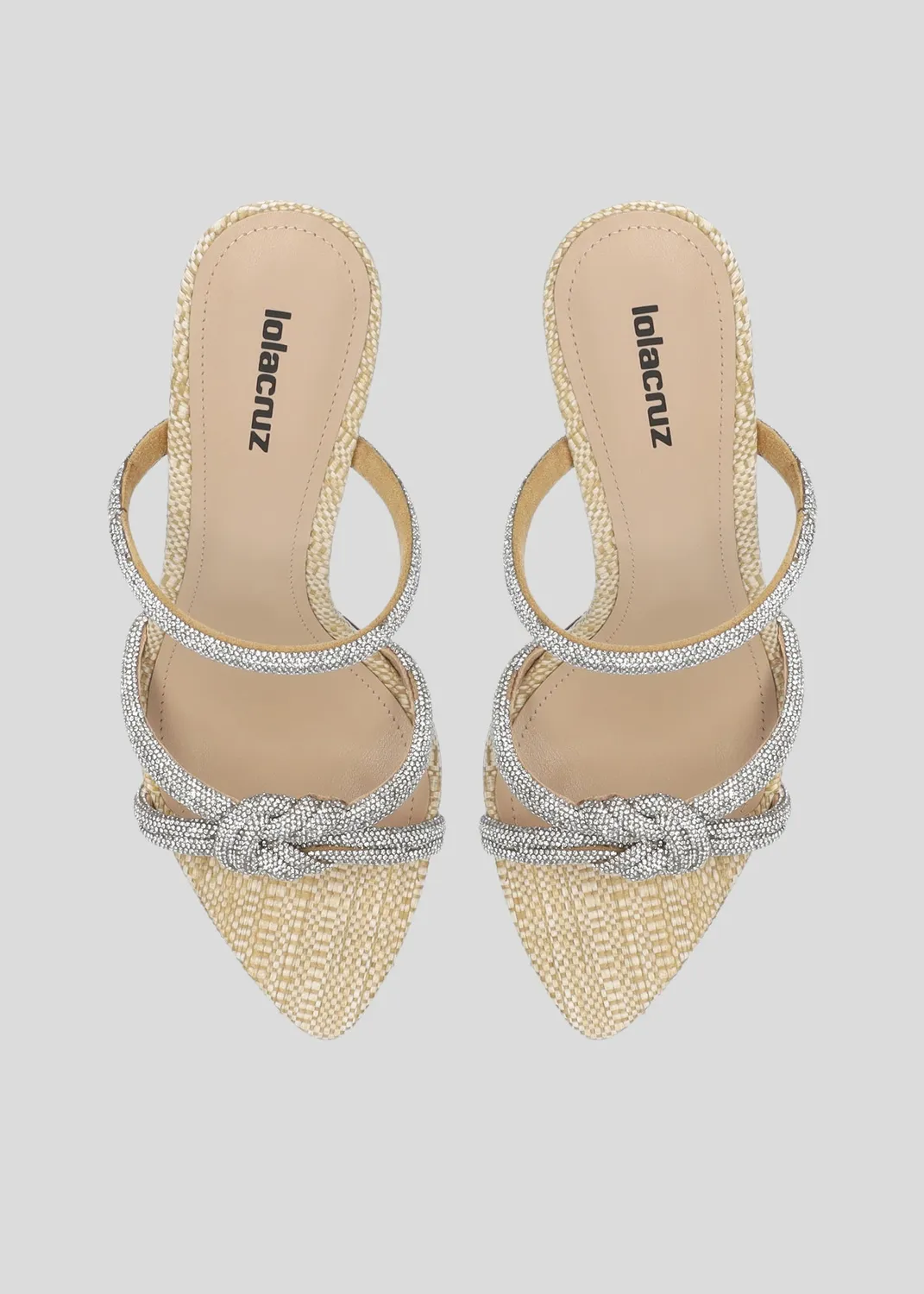 Lola Cruz Alice mule naturelle