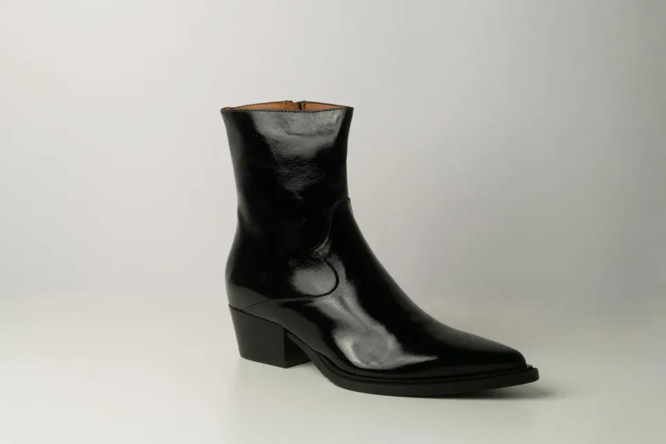 Matteo Pitti Texano bottines noires à zip talon bas