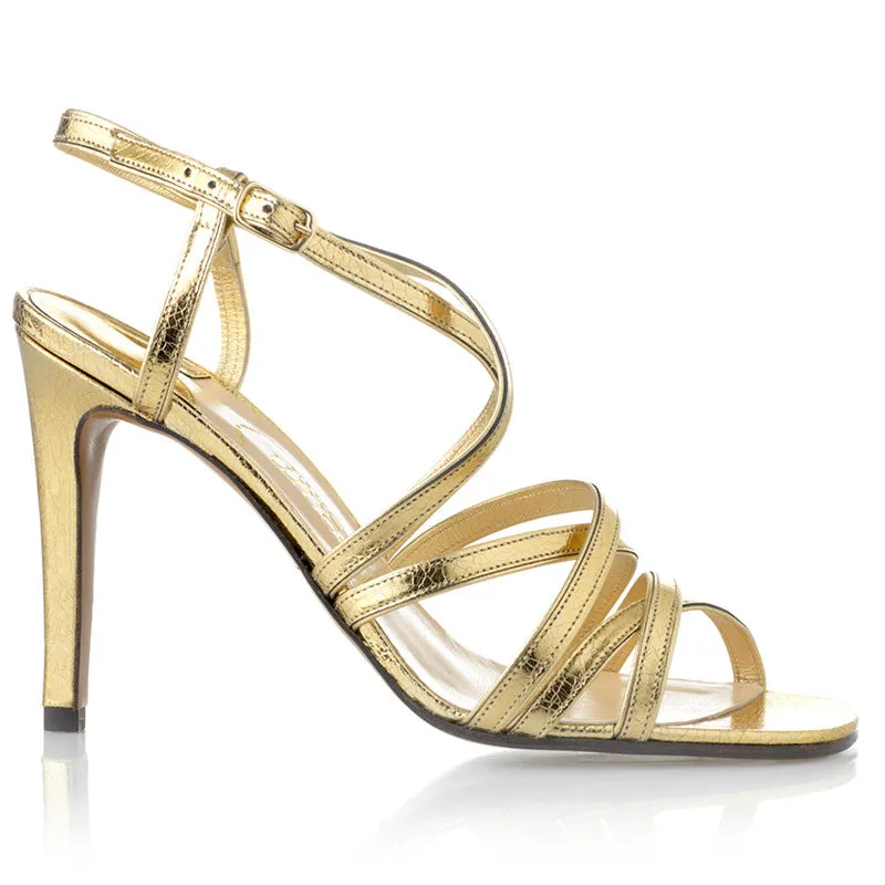 Bégum Paris Ibiza sandale gold chèvre doré 9,5 cm