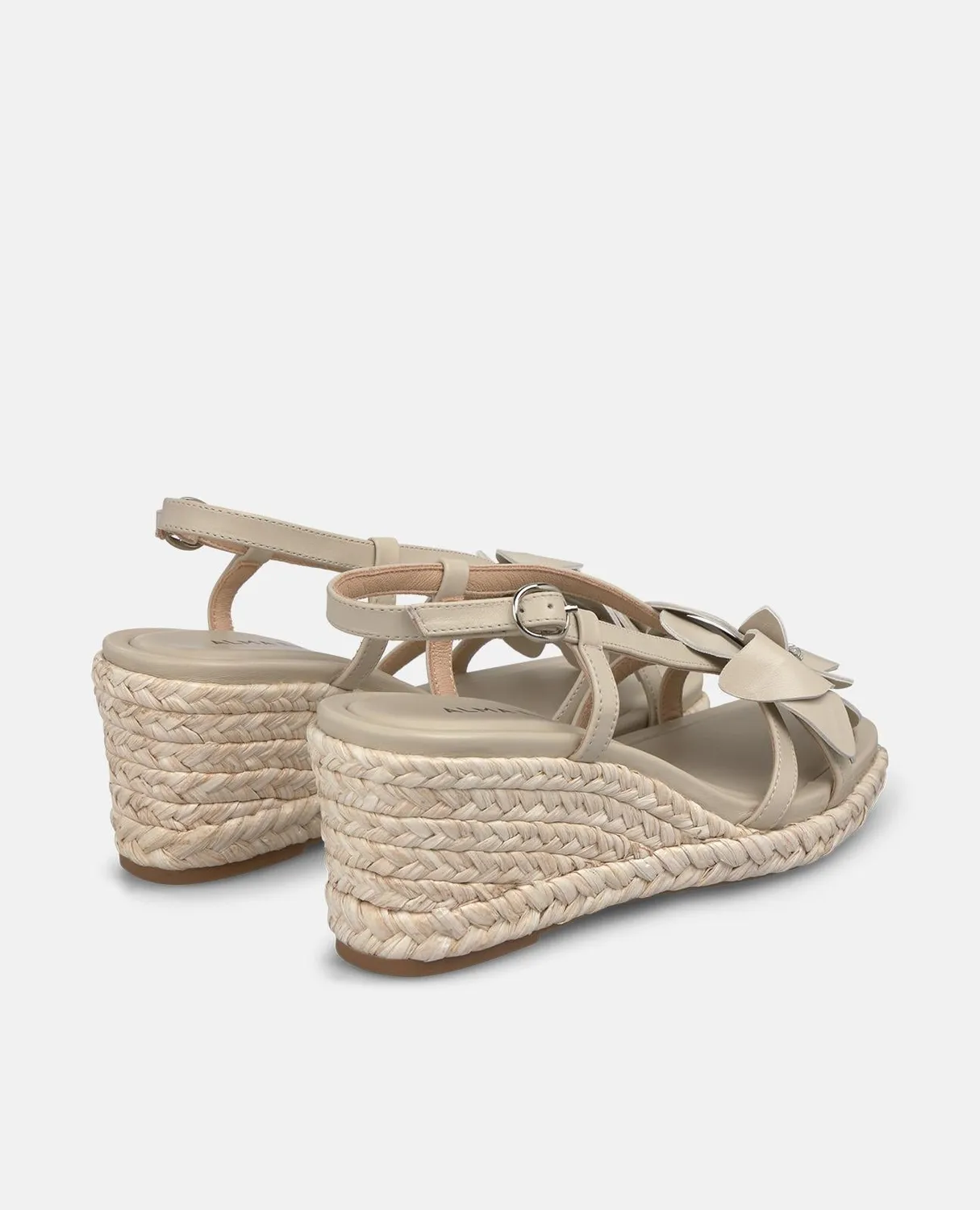 Alma en Pena V266751 sandale compensée cuir blanc 7 cm