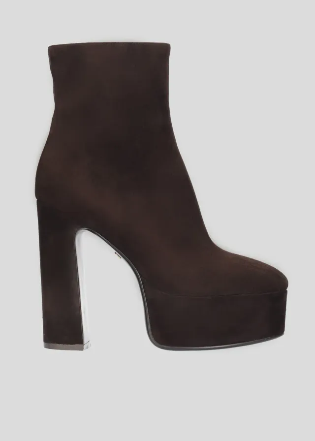 Lola Cruz Leste 120 bottines chocolat talon 12 cm