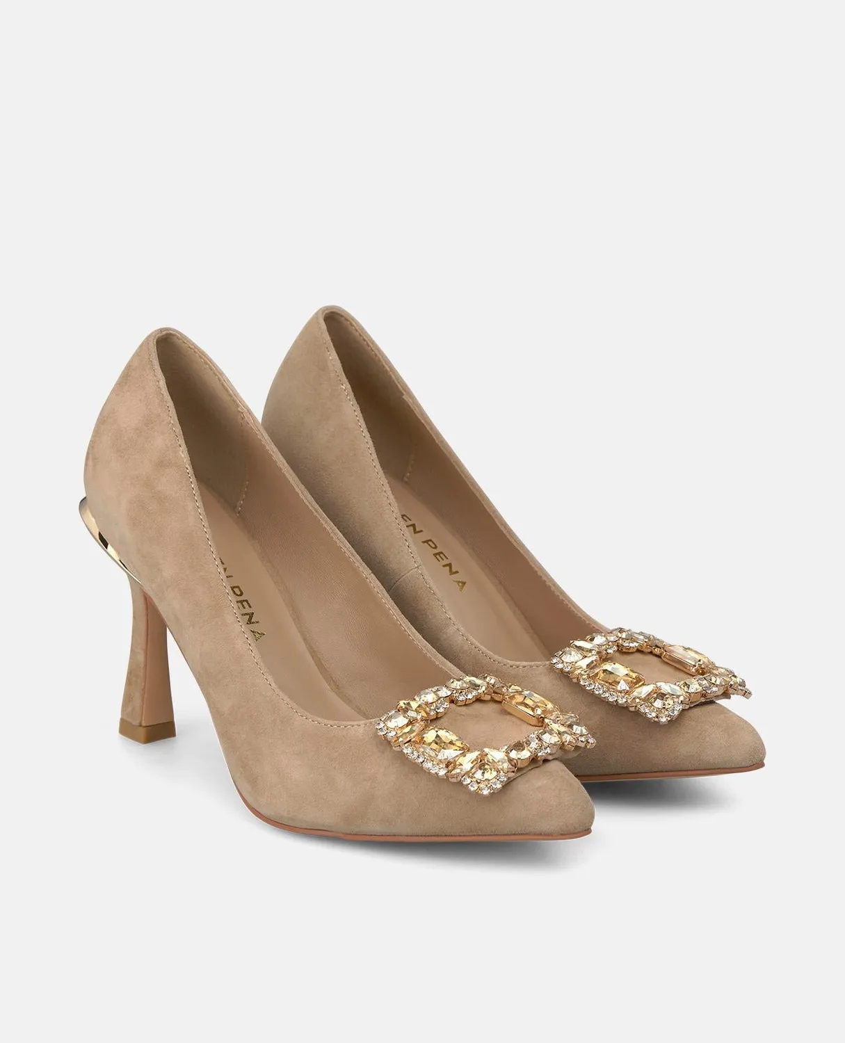 Alma en Pena I260248 escarpins cuir sable fleur