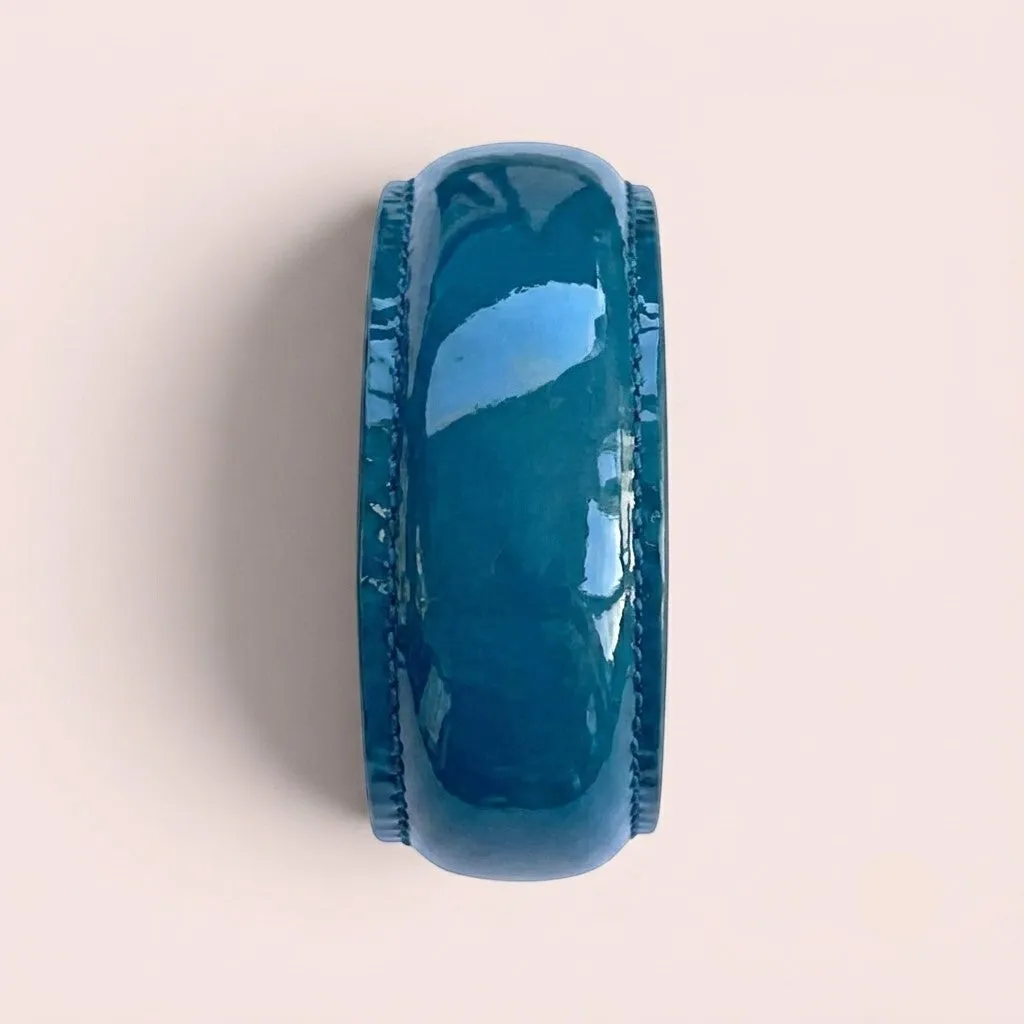 Karine Arabian DUA jonc verni bleu canard