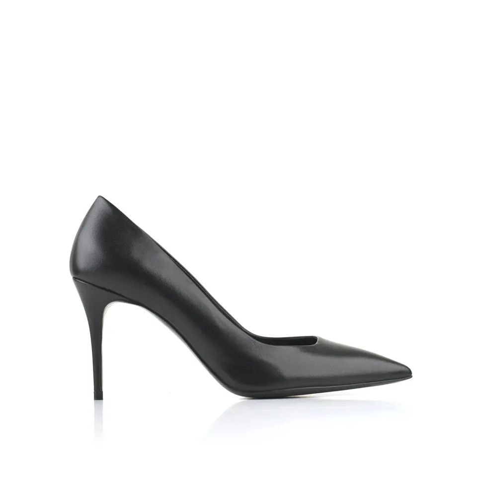 Maison Ernest Voltige 85 escarpin noir cuir mat