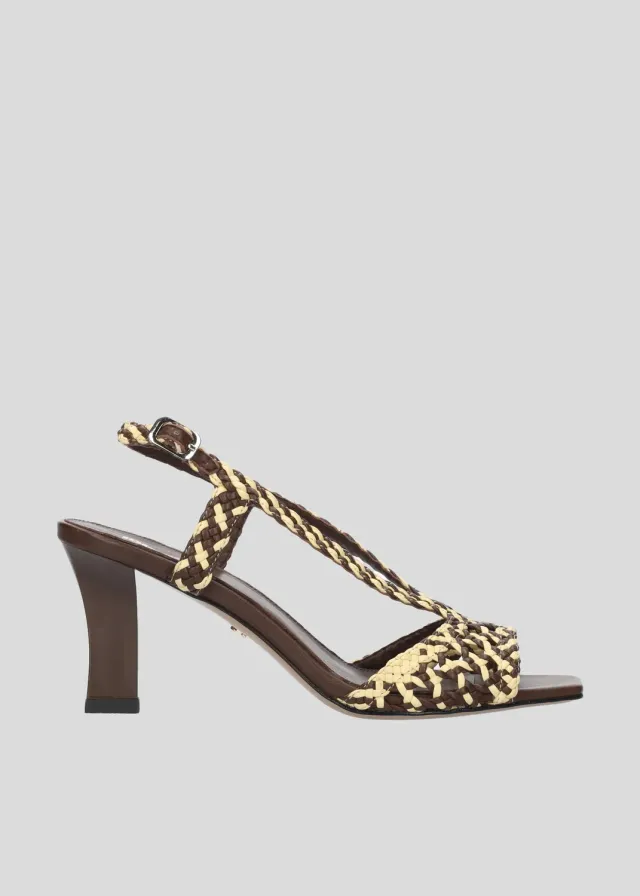 Lola Cruz Tábata 75 sandales à talon marron 7,5 cm