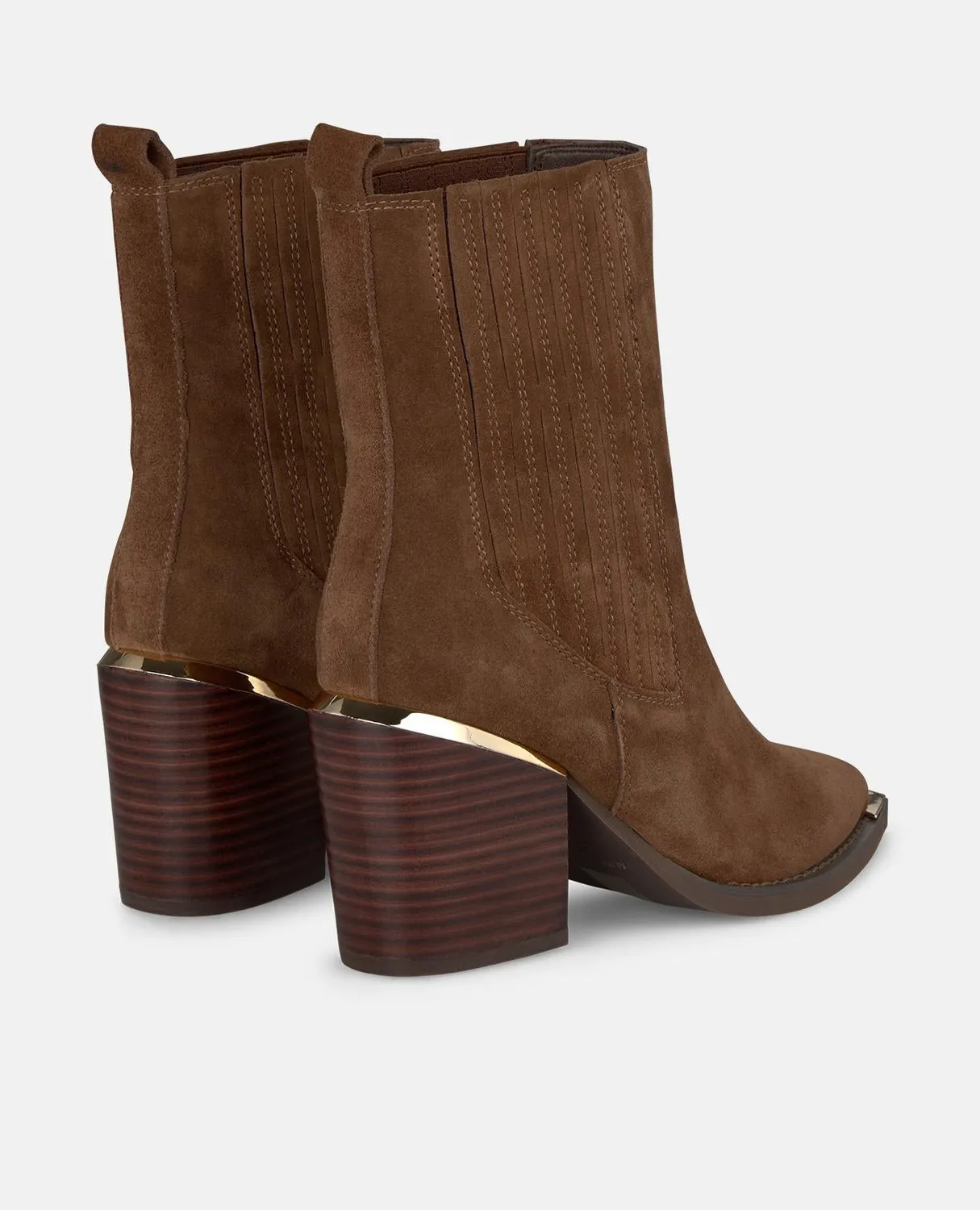 Alma en Pena I250835 bottines camel cuir talon 7 cm