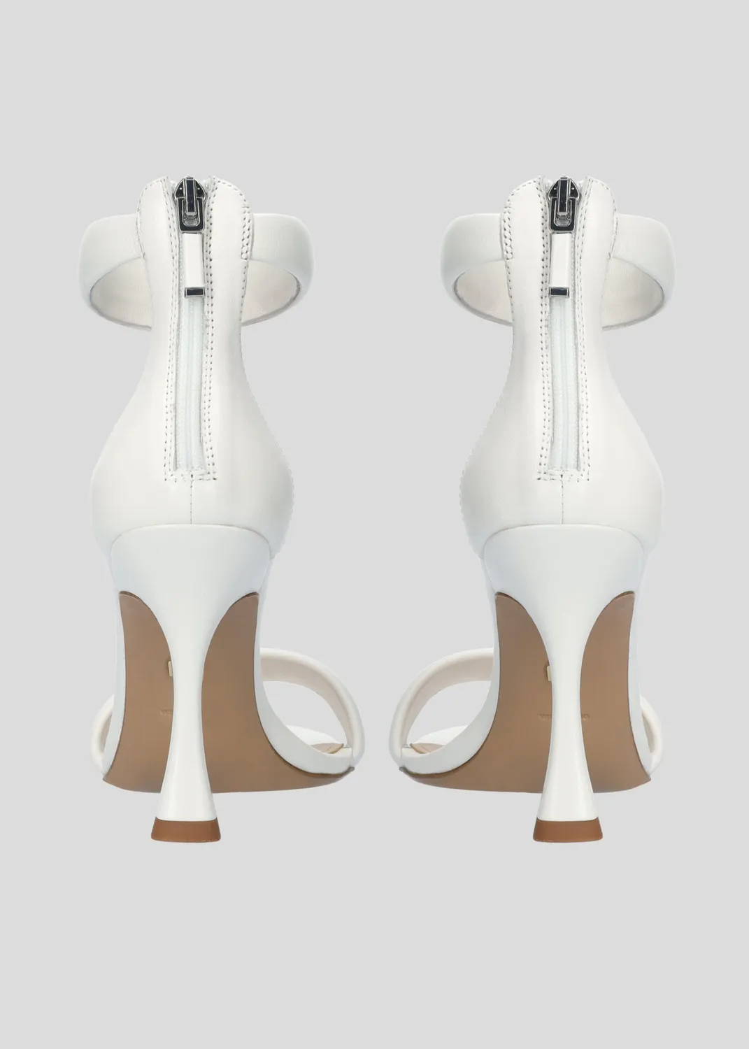 Lola Cruz Amy Heel Sandal 90 sandales blanc talon 9 cm