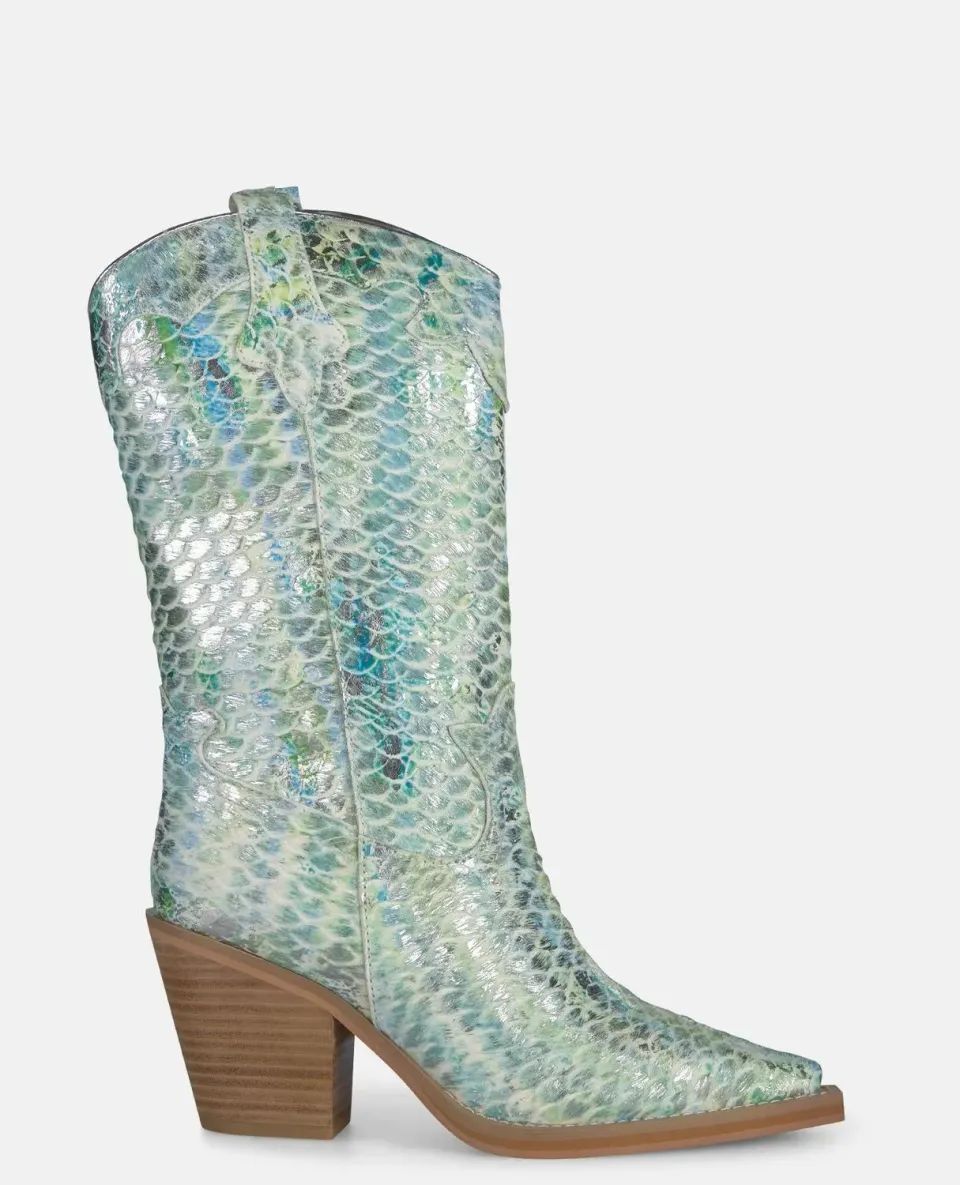 Alma en Pena V260150 bottines camperas turquoise 7cm