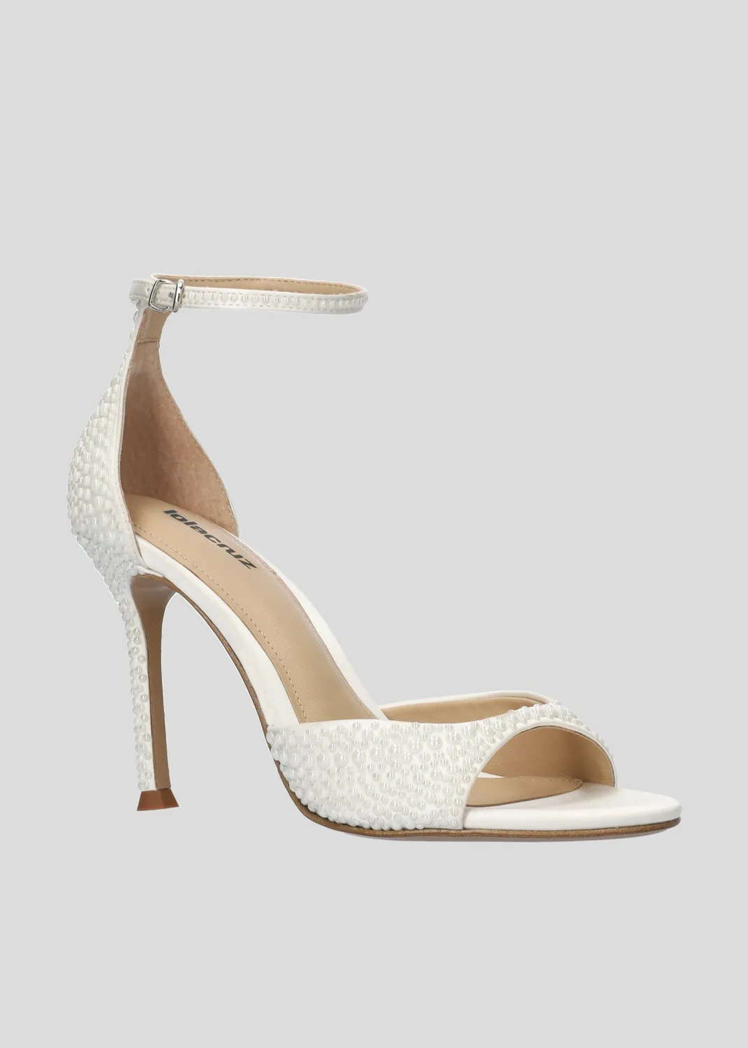 Lola Cruz Kumala sandales à talon blanc talon moyen