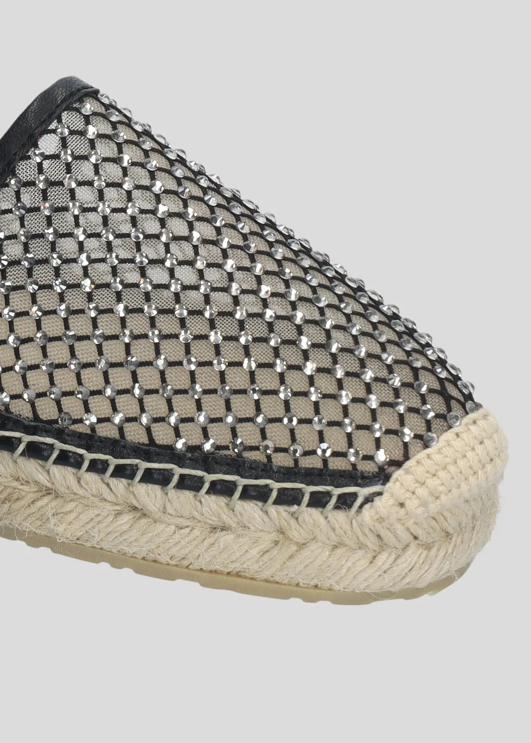 Lola Cruz Carmen espadrilles sandales plates noir