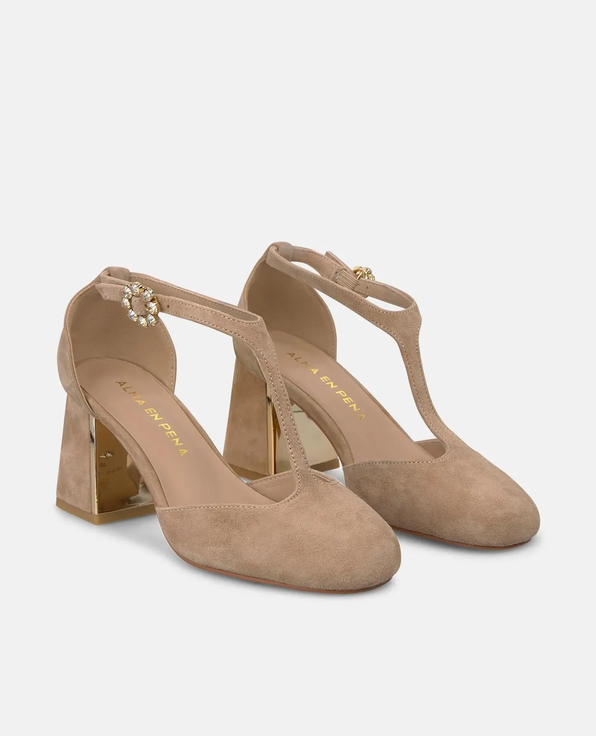 Alma en Pena I260164 escarpins sable ante talon 7 cm