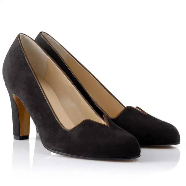 Bégum Paris Vancouver escarpin noir velours talon 7 cm