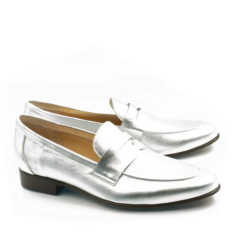 Bégum Paris Cherokee mocassin cuir argent
