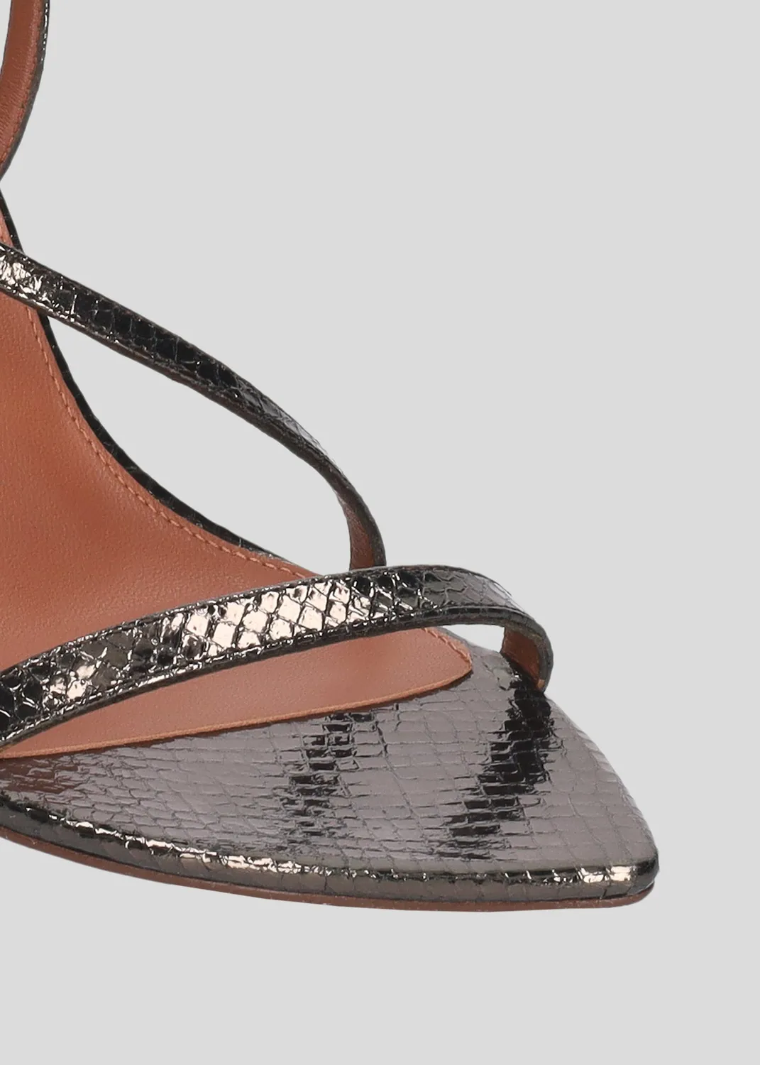 Lola Cruz Francesca 95 sandales gris talon 9,5 cm