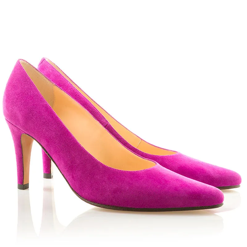 Bégum Paris Prague escarpins chèvre velours noir talon 8 cm