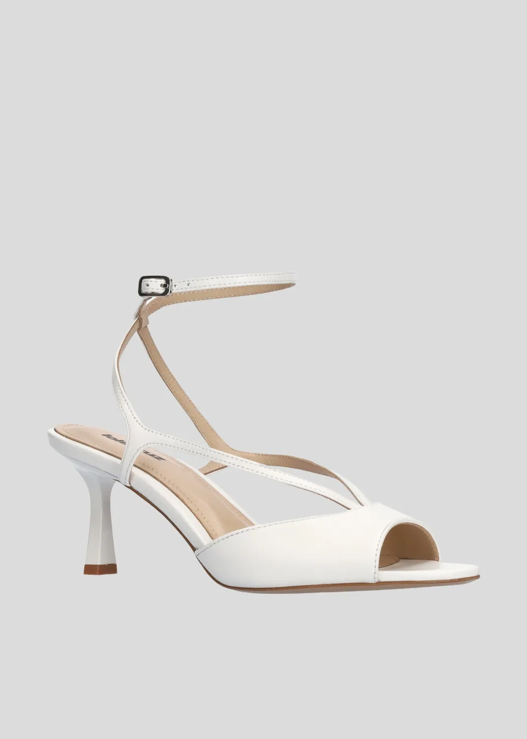 Lola Cruz Streep 65 sandales blanc talon 6,5 cm