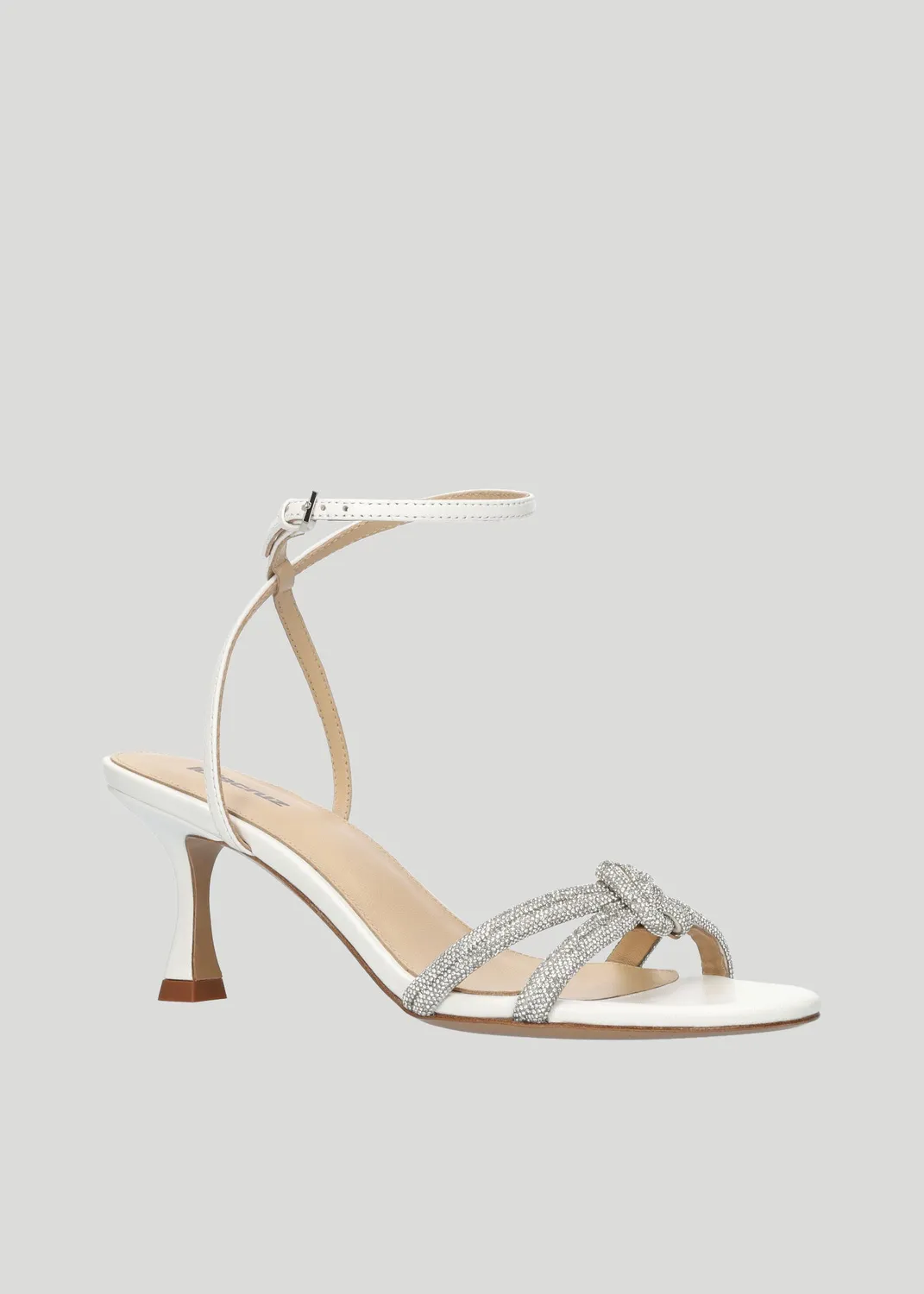 Lola Cruz Alice Sandal 65 sandales blanches talon moyen