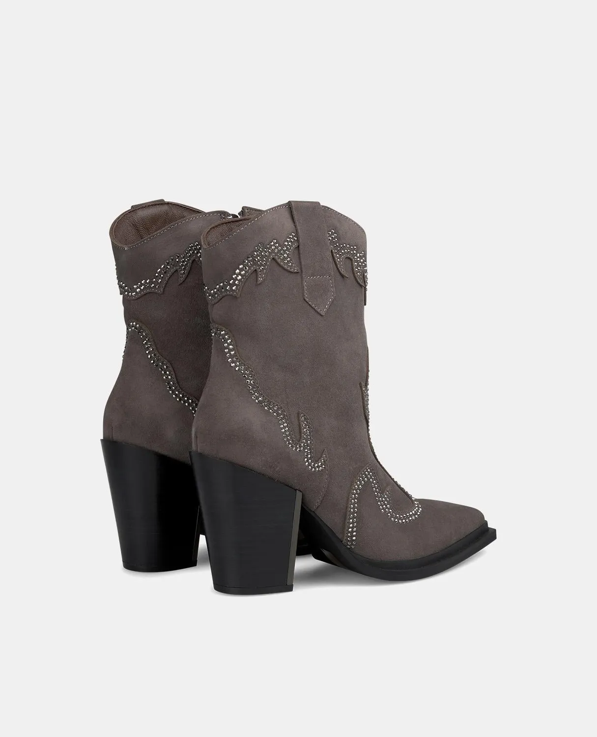 Alma en Pena I240562 bottines gris brillants talon 9,5 cm