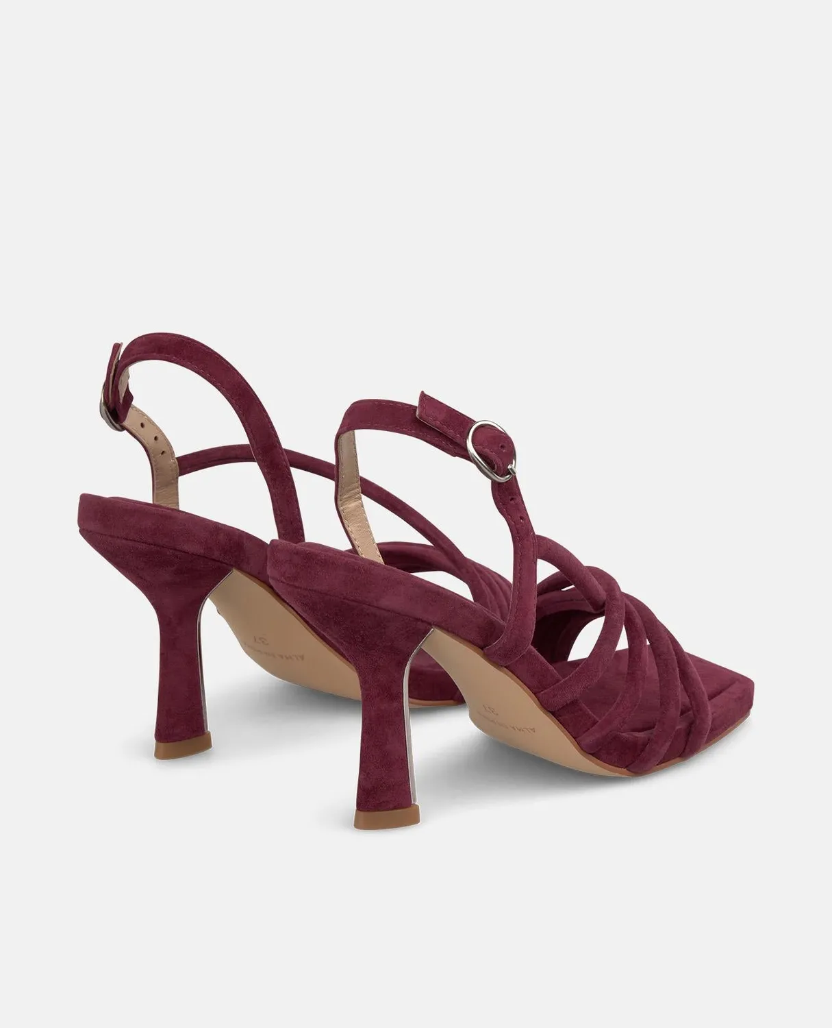 Alma en Pena V264001 sandales cuir bordeaux talon 9 cm