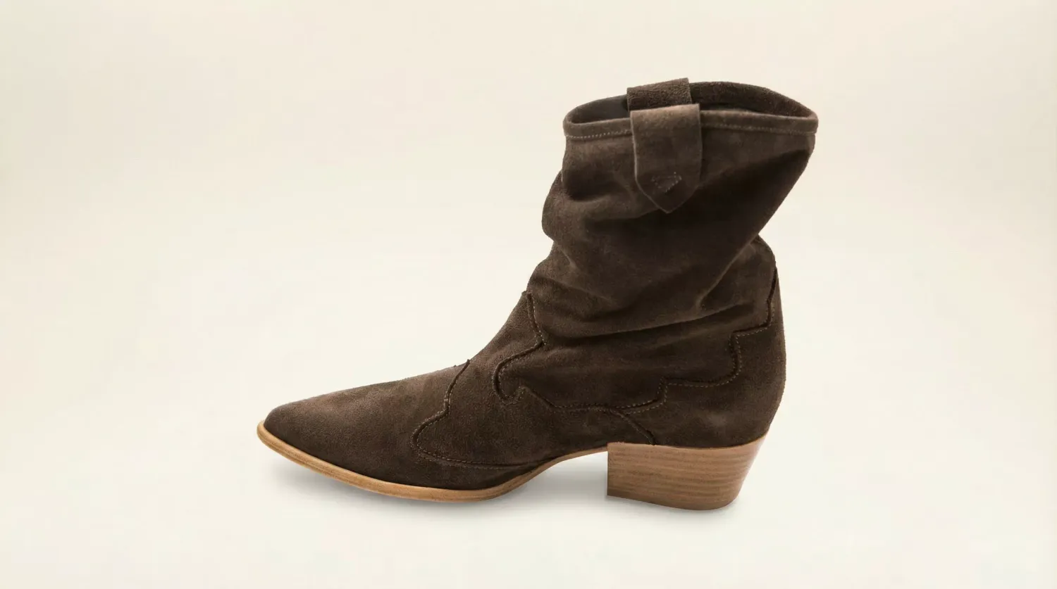 Matteo Pitti Ginevra bottines texanes marron suède talon cubain
