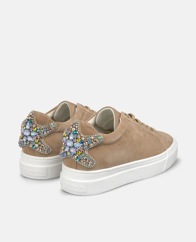 Alma en Pena V260458 baskets cuir sable plateforme 3,5 cm