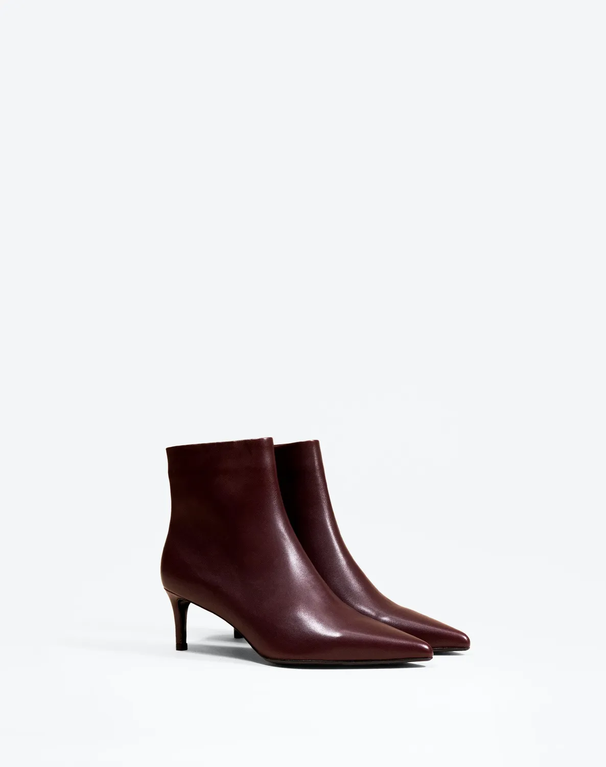 Mi/Mai Noura Low Burgundy bottine cuir talon 6 cm