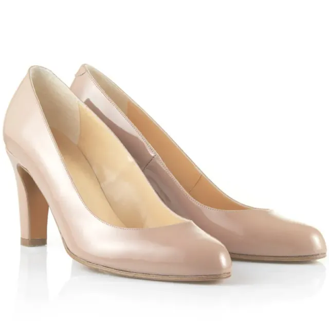 Bégum Paris Narcisse escarpins nude verni 7 cm