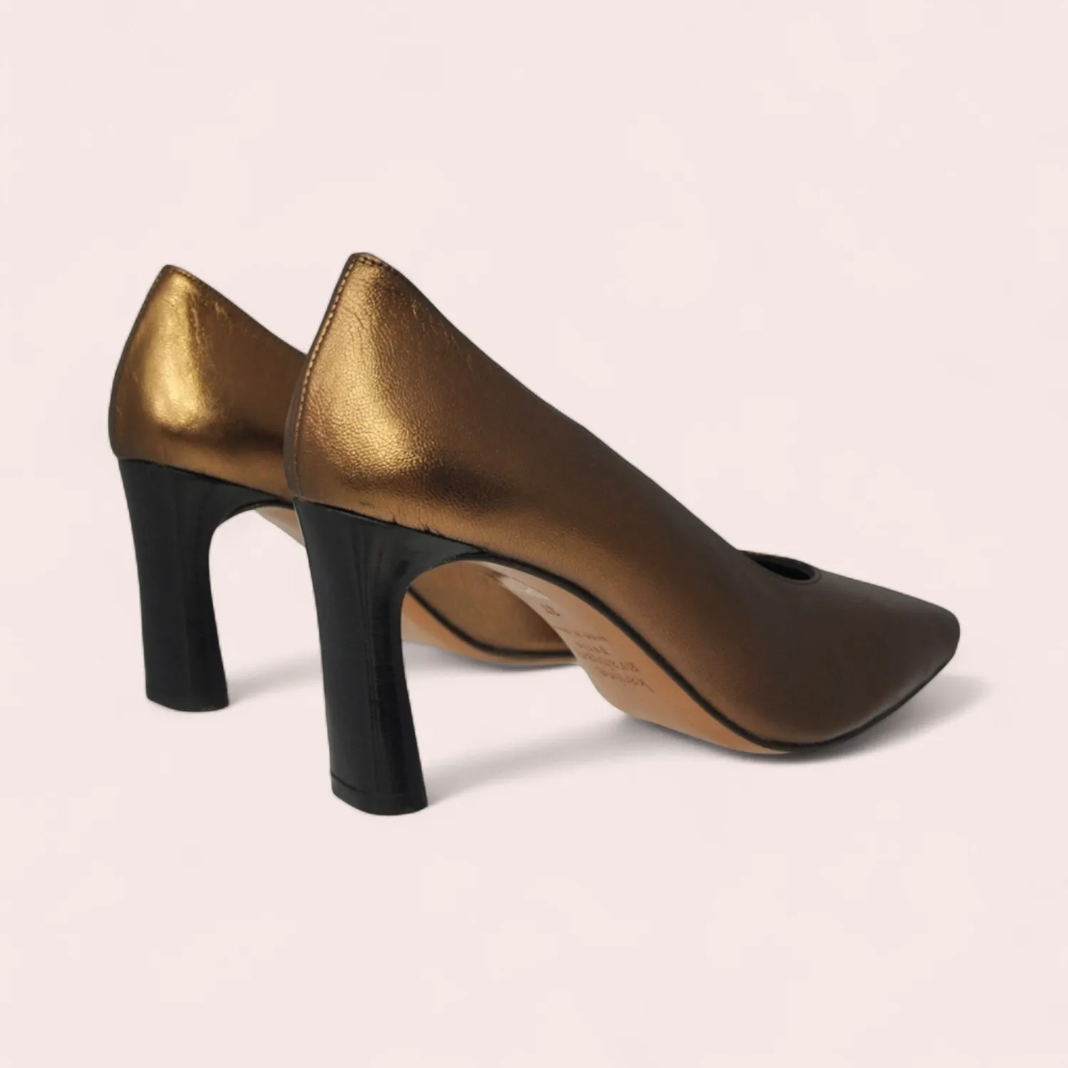 Karine Arabian MADELEINE escarpin bronze cuir 70mm