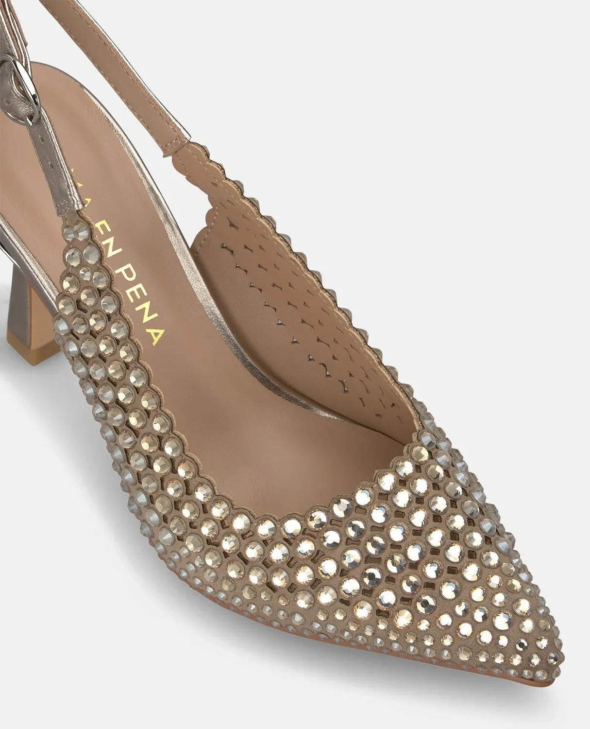Alma en Pena Diva V261808 escarpins bronze strass 9cm